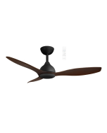 Elite DC 48" Smart WIFI Ceiling Fan Only Matt Black Motor with Walnut Blade MEDC123MW