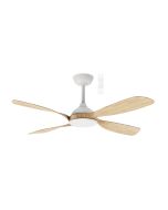 Hampton DC 1320mm 4 ABS Blade WIFI & Remote Control Ceiling Fan In White/Oak