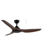 Impact DC 52" Smart WIFI Ceiling Fan Matt Black with Walnut Blade MIDC133MWN