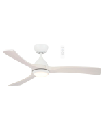 Norfolk DC 48" Smart  WIFI Ceiling Fan with Dimmable CCT LED Light Matt White/Whitewash MNDC1233WW