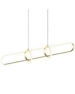 ODIN BRASS GOLD LINEAR BAR 30W LED PENDANT LIGHT