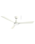 MRDC1333W Riviera DC 1320mm 3 ABS Blade WIFI & Remote Control Ceiling Fan with Variable Dim 15w CCT LED Light In White