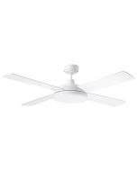 Razor 1300mm 4 Blade Ceiling Fan with 28w LED Light Tri Colour White - MRF1343W