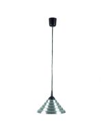 Classic Small Ribbed Cone Pendant Silver/Grey, Black 60W MS29202-BA Superlux