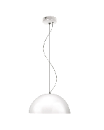 Small Retro Modern Shade Pendant White, Silver/Grey 75W MS400-WHSI Superlux