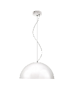 Medium Retro Modern Shade Pendant White, Silver/Grey 75W MS500-WHSI Superlux