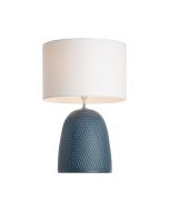 Jordana Table Lamp Blue with White Shade