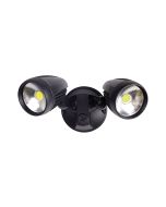 Muro 30 Watt Twin Head LED Spotlight Black / Tri Colour - 25059