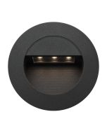 RYE 1.2W ROUND LED STEP LIGHT (MW1811RBLK) BLACK MERCATOR LIGHTING