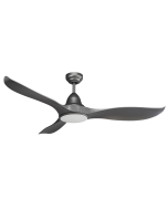 Wave DC Ceiling Fan with LED Light & Remote - Satin Titanium 52" - MWF1333TSR