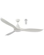 Wave 60" Ceiling Fan with CCT LED Light White Satin - MWF1633WSR