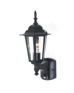 BLACK Tilbury Exterior Wall Lantern with Sensor