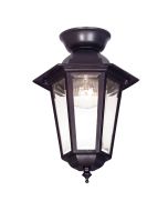 Tilbury 1 Light Exterior Ceiling Lantern - COLOUR - BLACK 