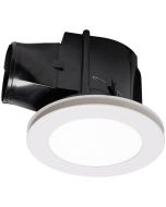 MARTEC MXFLFR25W | FLOW SMALL ROUND 250MM EXHAUST FAN WITH LED TRI COLOUR LIGHT WHITE