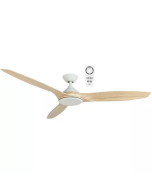 MNF143WOR Newport 1420mm 3 ABS Blade DC Remote Control Ceiling Fan In White/Oak