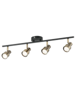 Noah 4 X 5W GU10 Spotlight - Brass & Black Finish- A20034AB