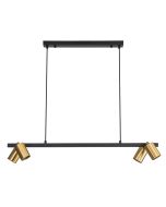 BRIDGE 4 LIGHT GU10 PENDANT BLACK/SATIN BRASS OL56013/4SB