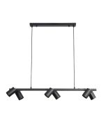 BRIDGE 6 LIGHT GU10 PENDANT BLACK OL56013/6BK