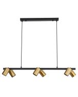 BRIDGE 6 LIGHT GU10 PENDANT BLACK OL56013/6SB