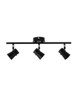 YARRA BLACK 3 LIGHT LED READY SPOTLIGHT - OL58811/3BK