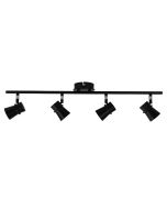 YARRA BLACK 4 LIGHT LED READY SPOTLIGHT - OL58811/4BK