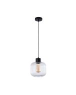 MILLER.200 SINGLE PENDANT CLEAR/BLACK - OL63705/20CL