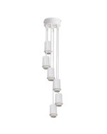 POP 6 LIGHT White Multi Drop 180cm Suspension - OL69286WH