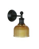 BRIGHTON WALL LIGHT BLACK/AMBER - OL69371AM