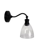 WARWICK Wall Light Black / Clear - OL69381BK