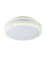 TONATO PLAIN White IP54 Outdoor Bulkhead in White - OL7901WH