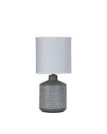 CELIA TABLE LAMP GREY w/ WHITE SHADE - OL90117GY