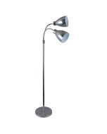 RETRO TWIN FLOOR LAMP CHROME