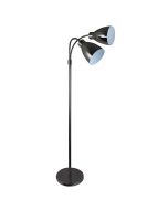 Retro Floor Lamp Gun Metal Oriel Lighting