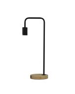 LANE Black Scandi Table Lamp Timber and Black - OL93131BK