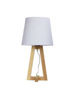 EDRA TABLE LAMP White Scandi Table Lamp with White Cotton Shade - OL93531WH