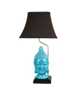 JADE BUDDHA HEAD CHINESE LAMP w/ SHADE - OL96963