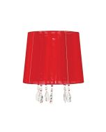 225-275-300 / 11" ABBEY RED ORGANZA RIBBON SHADE - OL98775RD