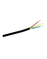 CABLE BLACK 3-CORE PVC ROUND per METRE - OLA03/13BK