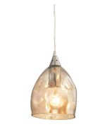 PENDANT ES 60W Chrome with Champagne Glass ELLIPSE  ORDITO1 Cla Lighting