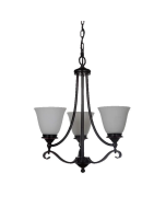 Dallas 3 Light 3 Arm Pendant Light, Bronze1000125