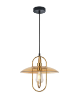 PAPILLON Oblong Iron with Glass Coolie Pendant Lights PAPILLON2