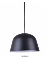 PENDANT ES 40W HAL Matt BLK Angled Dome PASTEL02 Cla Lighting