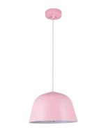 PENDANT ES 40W HAL Matte PNK Angled DOME PASTEL03A Cla Lighting