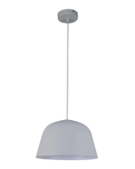 PENDANT ES 40W HAL Matte GREY Angled DOME PASTEL04A Cla Lighting