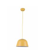 PENDANT ES 40W HAL Matte YELLOW Angled Dome PASTEL07 Cla Lighting