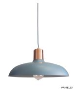 PENDANT ES 40W HAL Matte BLUE DOME with Copper Lampholder Cover PASTEL13 Cla Lighting