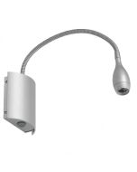 Flexible Arm LED Bedside Light Silver/Gray 3W PF418-SI Superlux