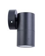 MR16 12V Exterior Single Fixed Wall Pillar Light Black IP65 - PM1FBL