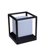 CUBED SHAPED PILLAR MOUNT IP65 E27 BLACK 10993