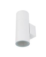 Piper 240V E27 Up/Down Round Wall Pillar Light White - 49222	